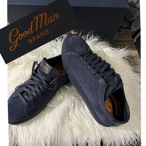 Good Man Brand® Men's Edge Sneaker Italian Suede in Blue 7.5